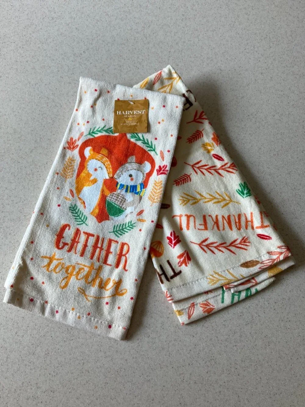 Kitchen Towels  6 pc. Fall Bundle - Gather Thankful Halloween Floral
